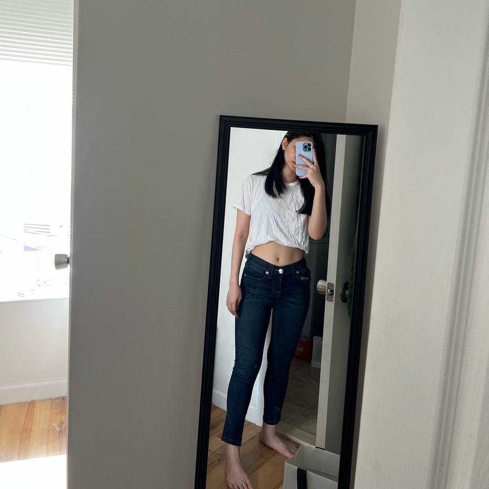 dark washed jeans